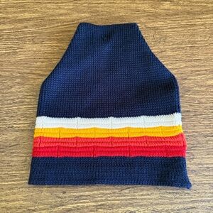 Vintage Wigwam‎ Mill 100% Wool Knitted Beanie Ski Snowboard Hat Winter Cap Blue